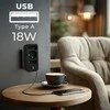 Maclean Skirstytuvas 3 lizdams mce248 f/b 2xusb-a 2xusb-c juodas