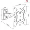 Maclean Televizoriaus arba monitoriaus laikiklis 13-42 cale mc-741 25kg juoda