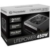 Thermaltake Litepower ii juodas 450w (aktyvus pfc, 2xpeg, 120mm)