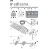 „Medisana Bath Spa New BBS“ vonios kilimėlis, 3 intensyvumo lygiai | Hidromasažas | Laikmatis | 360 x 1200 mm
