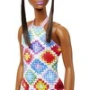 Mattel Barbė fashionistas lėlė spalvinga suknele