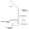 Montis mt042 lampka biurkowa led balta 230v + usb