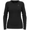 Odlo BL TOP crew neck l/s MERINO 200 women's T-shirt, dydis S, juodas