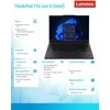 Lenovo ThinkPad T14 Gen 6 (Intel) Intel Core Ultra 7 255U Nešiojamas kompiuteris 35.6 cm (14") WUXGA 16 GB DDR5-SDRAM 1 TB SSD Wi-Fi 6E (802.11ax) Windows 11 Pro English Juodas