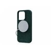 Njord Salmon Leather MagSafe dėklas, skirtas Apple iPhone 15 Pro, žalias, lašišos odos