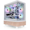 „Thermaltake View 270 Plus WS ARGB“, bokšto tipo korpusas – baltas/medinis, 2 grūdinto stiklo plokštės, medinė konstrukcija