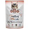OLLO Cat No. 7 lašiša ir krevetės - šlapias kačių ėdalas - 85g
