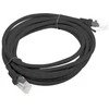 Patchcord kat.6 utp 3m juoda fluke passed lanberg 10-pack