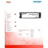 Patriot Dysk ssd 256gb p320 pcie m.2 gen3 x4 nvme 2200/1200mb/s
