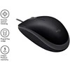 Pelė logitech 910-005508 (optinė; 1000 dpi; spalva juoda)