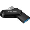 Pendrive sandisk ultra dual go sdddc3-128g-g46 (128gb; usb 3.0, usb-c; spalva juoda)