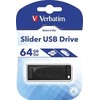 Verbatim Pendrive slider 64gb juodas