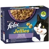 Purina Nestle Drėgnas Kačių Maistas - Purina Felix Sensations Mix Kalakutiena, Skumbrė, Aviena, Silkė - 12x85 g