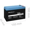 Qoltec Akumuliatorius lifepo4 | 12.8v | 7ah | 89.6wh | bms
