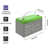 QOLTEC 53077 Deep Cycle Gel Baterija 12V 100Ah
