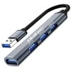 Centratorius adapteris USB 3.0 4in1 3x 2.0 Qoltec