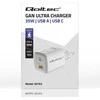 Qoltec Įkroviklis jungiama į tinklą 35w gan ultra | 5-20v | 2.25-3a | 1 x usb typ c pd | 1 x usb | balta
