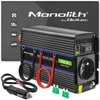 QOLTEC 51924 Monolitinis įtampos keitiklis 600 MS Wave / 12V iki 230V / 300/600W / USB