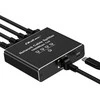 Šakotuvas „Qoltec Rozdzielacz“ skirstytuvas Ethernet mini jungiklis 1x4 RJ45 | 1000Mb/s | USB-C | Aliuminio
