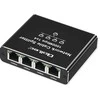 Šakotuvas „Qoltec Rozdzielacz“ skirstytuvas Ethernet mini jungiklis 1x4 RJ45 | 1000Mb/s | USB-C | Aliuminio