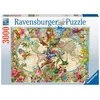 Ravensburger Dėlionė 3000 vnt. - Flora ir fauna. Pasaulio žemėlapis