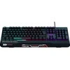 Rebeltec „Shark“ viso dydžio RGB žaidimų klaviatūra su integruotu riešo atrama, atspari vandeniui.