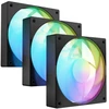 Rinkinys 3 wentylatorów fury sai s12 argb pwm juoda
