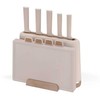 Maestro MR-1412-BEIGE peilių rinkinys su kaladėle + pjaustymo lentelės rinkinys rusvai geltonas