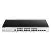 Šakotuvas D-Link DGS-1210-28/ME 28 prievadų Gigabit Metro Ethernet išmanusis jungiklis, 24x GbE, 4x SFP, be ventiliatoriaus