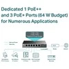 Šakotuvas TP-Link sg1006pp 6ge jungiklis (3poe+1poe++)