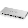 Šakotuvas Zyxel Przełącznik 12 prievadų gigabitų nevaldomas jungiklis su 8 prievadų 1g + 2 prievadų 2,5g + 2 prievadų sfp+ xgs1010-12-zz0102f