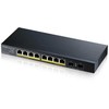 Šakotuvas Zyxel Jungiklis gs1100-10hp-eu0102f 120w poe 8xgigabit 2xfiber uplilk jungiklis