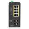 Šakotuvas Zyxel Switch managed poe 12port rgs200-12p