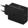 „Samsung“ 50 W maitinimo adapteris, dvigubas, juodas