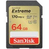 Sandisk Extreme SDXC 64gb 170/80 Mbps V30 uhs-i u3 atminties kortelė