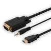 Adapteris AV Savio Adapteris HDMI (M) -VGA (M) + audio CL-198