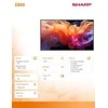 Monitorius Sharp E869 86IN LFD UHD 350CD/M2 D-LE - BACKLIGHT 16/7 PROOF USB MEDIAPL