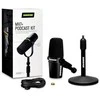 Shure mv7+-k-bndl – balso perdavimo/balso mikrofonas su xlr/usb-c jungtimi, juodas + gator stalo stovas