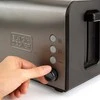 Skrudintuvas Black &amp; Decker Juodas &amp; Decker toster na 2 kanapki, 1000W, ES9600070B Juodas &amp; Decker [BXTO1000E]