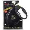 Smycz flexi automatinė giant l taśma 8 m - šuniui do 50 kg, spalva juoda-geltona