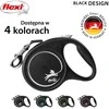 Smycz flexi automatinė juodas design l taśma 5 m - šuniui do 50 kg, spalva sidabrinė