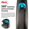 Smycz flexi automatinė juodas design s taśma 5 m - šuniui do 15 kg, spalva mėlyna
