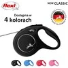 Smycz flexi automatinė new classic m linka 5 m - šuniui do 20 kg, spalva juoda