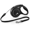 Smycz flexi automatinė new classic m linka 5 m - šuniui do 20 kg, spalva juoda