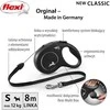 Smycz flexi automatinė new classic s linka 8 m - šuniui do 12 kg, spalva juoda
