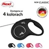 Smycz flexi automatinė new classic s linka 8 m - šuniui do 12 kg, spalva juoda