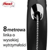 Smycz flexi automatinė new classic s linka 8 m - šuniui do 12 kg, spalva juoda