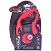 Smycz flexi automatinė new classic s linka 8 m - šuniui do 12 kg, spalva raudona