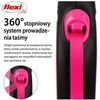 Smycz flexi automatinė new neon s taśma 5 m - šuniui do 15 kg, spalva rožinis