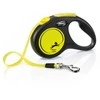 Smycz flexi automatinė new neon s taśma 5 m - šuniui do 15 kg, spalva geltona